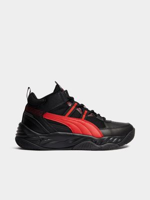 Mens Puma Rebound Future Black/Red Sneaker