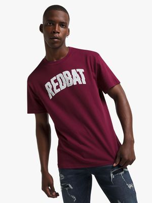 Redbat Men's Burgundy Graphic T-Shirt
