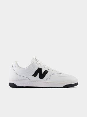 Mens New Balance BB80 White/Black Sneakers
