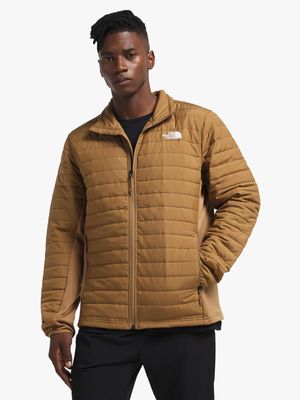 Mens The North Face Canyonlands Brown Hybrid Puffer Jacket