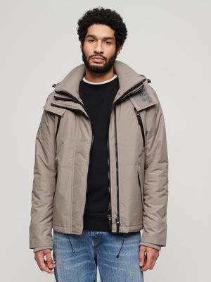 Men's Superdry Beige Hooded Windbreaker Jacket