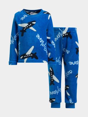 Jet Younger Boys Blue Fleece Pyjama Set