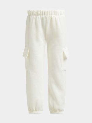Jet Younger Girls Cream Cargo Active Pants