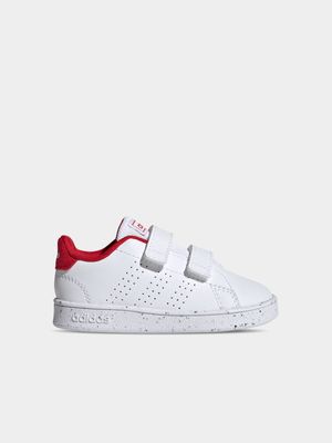 Junior Infant adidas Advantage White/Red Shoes