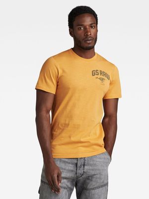 G-Star Men's Skeleton Dog Chest Graphic Golden Nugget Slim T-Shirt