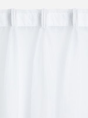 Jet Home Cornely White Voile Taped Curtain