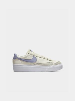 Nike Women's Blazer Low Platform White/Blue Sneaker