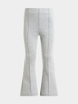 Younger Girl's Grey Skinny Flare Pants