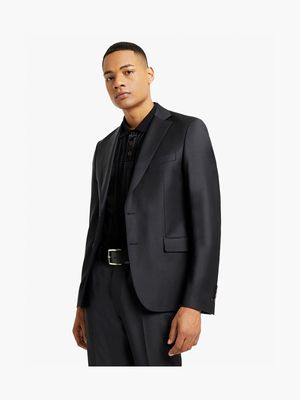 Fabiani Men's Wool Black Suit Jacket