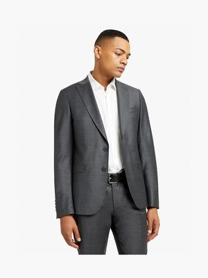 Fabiani Men's Premium Charcoal Wool Suit Jacket