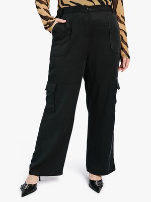 Women's Me&B Black The Lycel Tailored Utility Pants