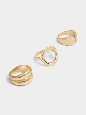 3 Pack Statement Rings