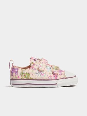 Toddlers Converse Chuck Taylor All Star 2V Floral Pink Sneaker