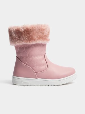 Younger Girl's Pink Snow Boots