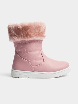 Older Girl's Pink Snow Boots