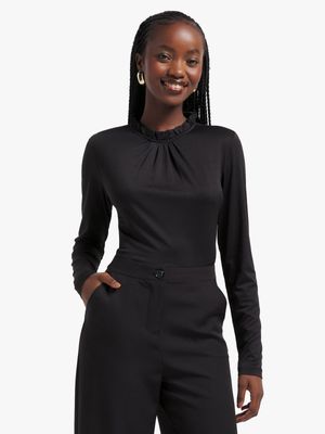Jet Women's Black Knit Smart Top