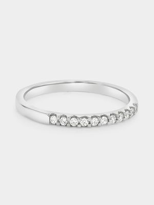 White Gold 0.15ct Diamond Claw-Set Eternity Ring