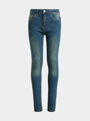 Younger Boy's Tinted Wash Skinny Jeans