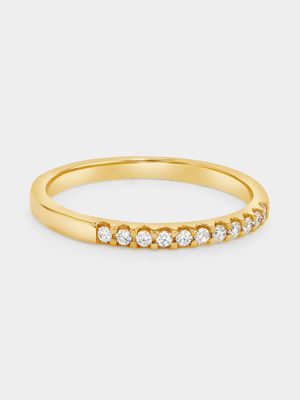 Yellow Gold 0.15ct Diamond Claw-Set Eternity Ring