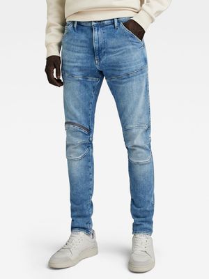 G-Star Men's 5620 3D Zip Knee Blueshore Skinny Jeans