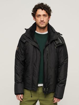 Men's Superdry Black Hooded Windbreaker Jacket