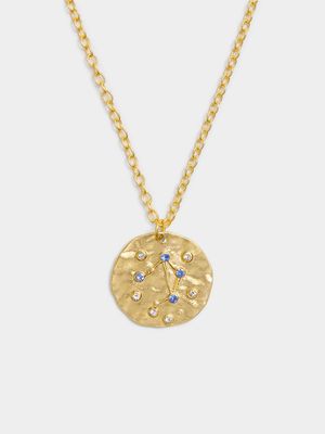 14ct Gold Plated Constellation Necklace - Libra