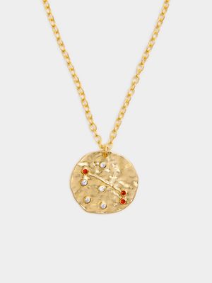 14ct Gold Plated Constellation Necklace - Aries