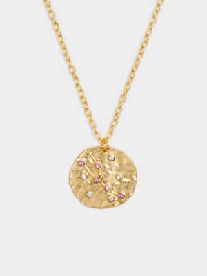 14ct Gold Plated Constellation Necklace - Taurus
