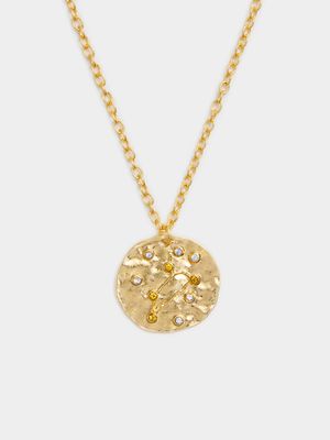 14ct Gold Plated Constellation Necklace - Leo