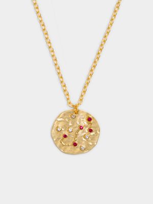 14ct Gold Plated Constellation Necklace - Scorpio