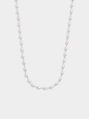 Stainless Steel 50cm Pearl Necklace