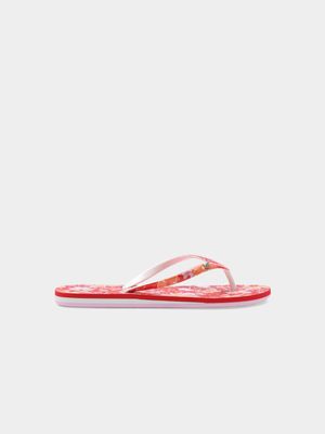 Women's Roxy Red Portofino III Flip Flops