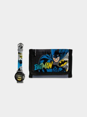 Batman Black Watch & Wallet Set