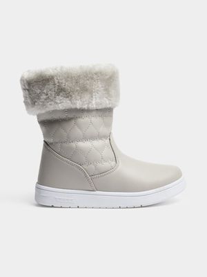 Younger Girl's Grey Snow Boots