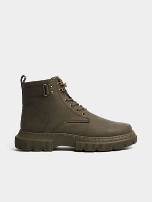 Men's Fatigue Lace Up Chunky Boots