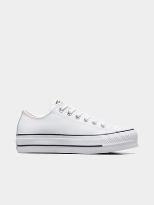 Womens Converse All Star Lift Leather White Sneakers