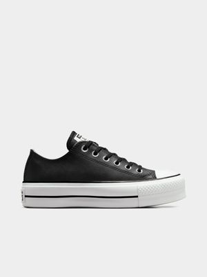 Womens Converse All Star Lift Leather Black Sneakers