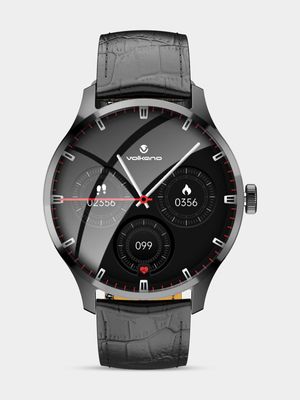 Volkano Career Series Round Leather Smart Watch