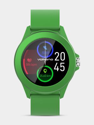 Volkano Splash Series Green Silicone Round Smart Watch