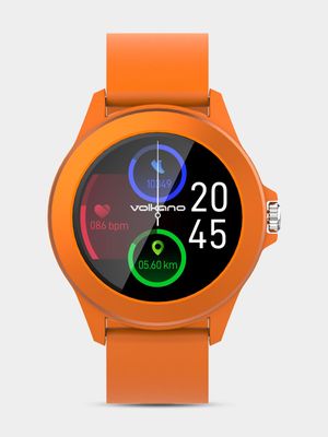 Volkano Splash Series Orange Silicone Round Smart Watch