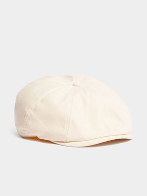Men's Markham Linen Poor Boy Cream Hat