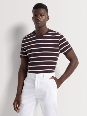 Men's Markham Horizontal Striped Chocolate/Millk T-Shirt