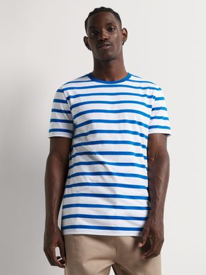 Men's Markham Horizontal Stripe Blue/White T-Shirt