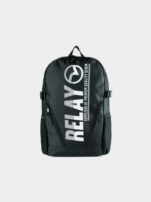 RJ Black Retro Branding Backpack