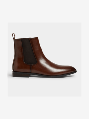 MKM Brown Chelsea PU Boot