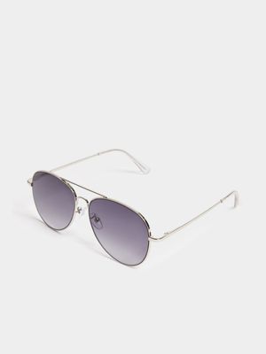 Men's Markham Core Avaitor Silver Sunglasses