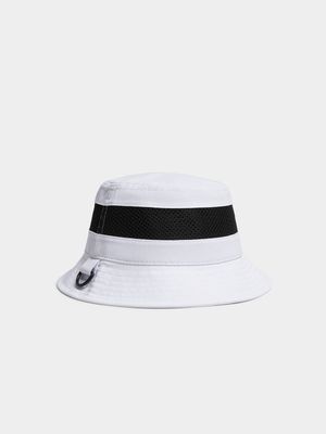 Men's Relay Jeans Mesh Insert White Bucket Hat
