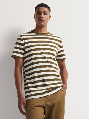 Men's Markham Horizontal Stripe Green/Milk T-Shirt