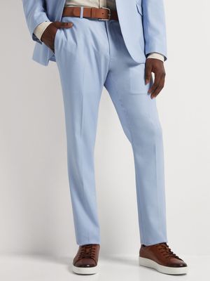 Men's Markham Slim Textured Pale Blue Suit Trouser