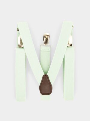 MKM Green PU Contrast Suspenders